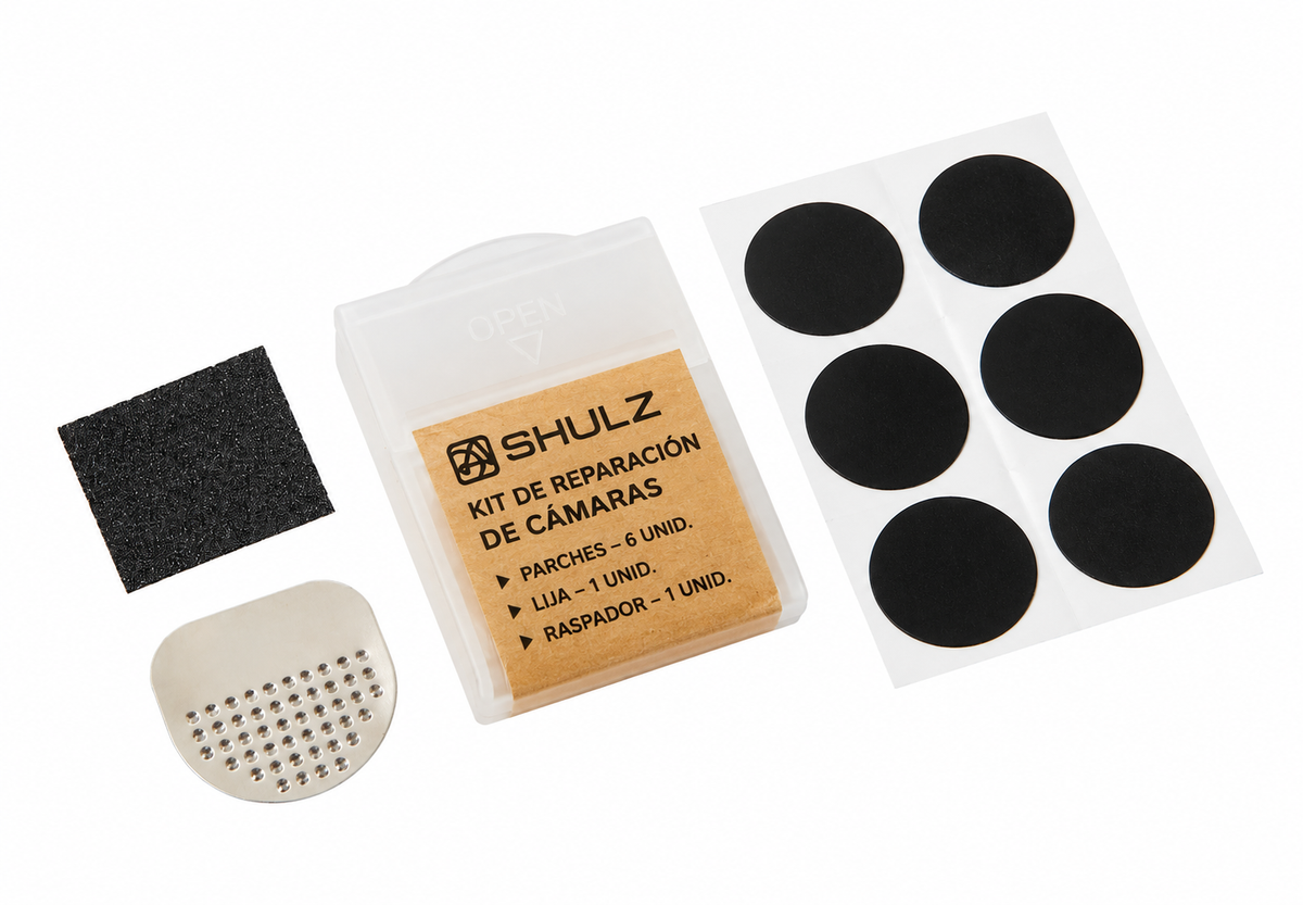 Kit de reparación SHULZ: 6 parches autoadhesivos y raspador