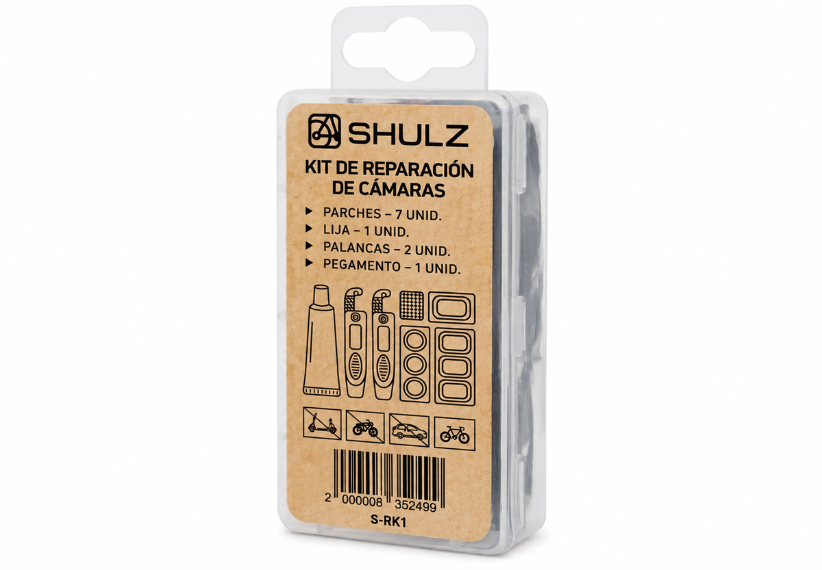 Kit de reparación SHULZ: 7 parches, pegamento y 2 desarmadores